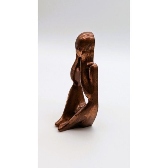 The Thinker Trio Bronze Metallic Colored Resin Handmade NEW - Picture 5 of 6